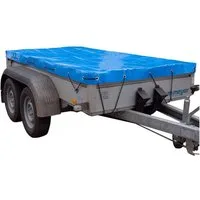TRUTZHOLM Autoplane Anhängerplane Flachplane 257x133x10 cm hellblau mit Seil (Produkt, 1-St)