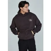 Siksilk Hoodie SikSilk Herren Braunes Grafik Kapuzenpullover