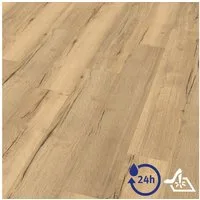EGGER Vinylboden Aquadura EDF145 Halifax Eiche natur (7,5mm, 1,995qm), Wasserbeständig, Holzbasierter elastischer Bodenbelag mit HDF Trägerplatte