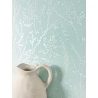 Newroom Vliestapete Äste Türkis Tapete Ästetapete Äste,Blätter,Blumen, Türkis Tapete Floral Äste - Ästetapete Blumentapete Hellblau Blau Romantisch 3D Optik Blätter Blumen für Schlafzimmer Wohnzimmer Küche, Blumentapete