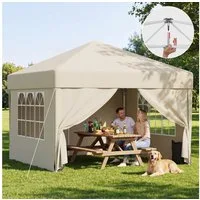 HOMALL Pavillon 3x3/3x6 m Faltpavillon Gartenpavillon Winterfest Pop Up Partyzelt, Wasserdicht Faltpavillon mit 4 Seitenteilen, Sandsäcke