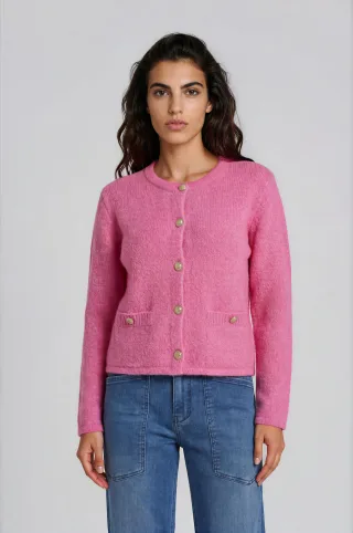 Milano Italy - round neck 1/1 sleeve front pocket pink - Gr. - L