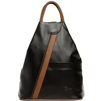 Caspar Cityrucksack 2in1 sportliche Leder Schultertasche - SIGNATURE LINE - Modell No.782