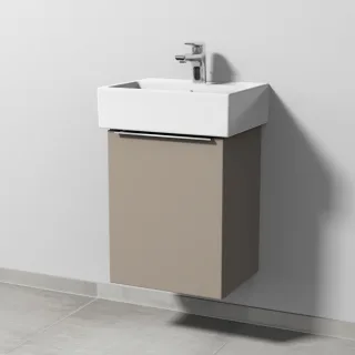 Sanipa 3way Waschtischunterbau zu Duravit Vero Air Waschtisch mit 1 Tür, Sandgrau-Matt UF42967