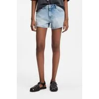 HUGO Jeansshorts Galimon Mid Rise, Logo-Stitching