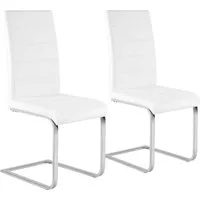 Woltu Freischwinger (Set, 2 St), mit hoher Rückenlehne Kunstlederbezug bis 120kg belastbar