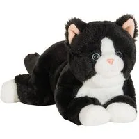 Teddy Hermann® Kuscheltier Schlenkerkatze schwarz 30 cm, zum Teil aus recyceltem Material