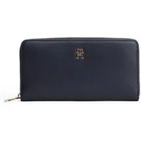 Tommy Hilfiger Geldbörse TH ICON LRG ZA, Damen Geldbeutel, Portemonnaie mit edlem TH-Logoelement