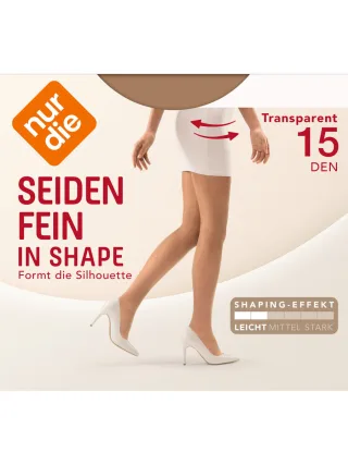 NUR DIE Damen Strumpfhose Seidenfein In Shape 15 DEN