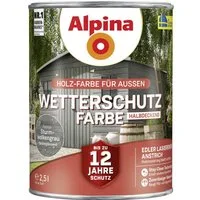 Alpina Holzschutzlasur Alpina Wetterschutzfarbe 2,5 L sturmwolkengrau