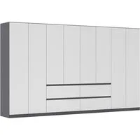 rauch Drehtürenschrank Schrank Garderobe MAINZ Breiten 91/136/181/226/271/315/360, Höhe 210cm (3 verschiedene Ausstattungen BASIC/CLASSIC/PREMIUM (inkl. SOFT-CLOSE) grifflose Front, Außentüren mit Push-to-Open Funktion MADE IN GERMANY