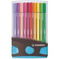STABILO Filzstift STABILO Pen 68 Filzstift - 1 mm - 20er ColorParade - anthrazit + hellb