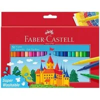 Faber-Castell Filzstift 554204 - Filzstifte Set Castle, 50er Kartonetui