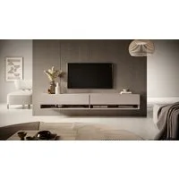 Selsey TV-Schrank MIRRGO hängend, 2-türig mit 2 offenen Fächern, 200 cm