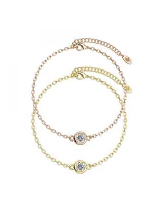 Geburtsstein-Armband - Gold, Roségold und Kristall