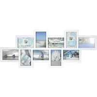 The Wall - the art of framing AG Bilderrahmen Bilderrahmen GALLERY 10 Fotos, weiß, 80 x 38 cm