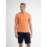 LERROS Kurzarmshirt mit Serafino-Kragen und kurzer Knopfleiste