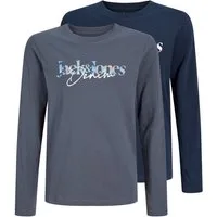 Jack & Jones Junior Langarmshirt JJTOM TEE LS CREW NECK 2PK MP JNR (Packung, 2-tlg) Baumwolle, regular fit
