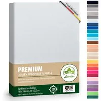 leevitex® Spannbettlaken in Übergrößen, Stoffgewicht 195 g/m², 40 cm Steghöhe, Jersey-Elasthan, Gummizug: rundum, (1 Stück), verschiedene Farben, OEKO-TEX® STANDARD 100 zertifiziert