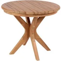 bene living Gartentisch Burton Ø 60 cm - Teakholz, Gartentisch mit runder Tischplatte und stabilem Gestell