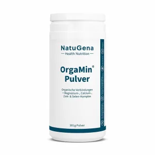 NatuGena OrgaMin Pulver | 301 g | 14 Mineralstoffe für einen ausgewogenen Säure-Basen-Haushalt | vegan