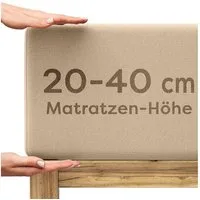 Wolkenfeld Spannbettlaken Boxspringbett Bettlaken - Spannbetttuch für Matratzen bis 40cm, Jersey, Gummizug: rundum, (1 Stück), Elastisch & Rutschfest: 90x200, 140x200, 160x200, 180x200 & Übergrößen