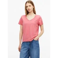 s.Oliver Kurzarmshirt T-Shirt Baumwollshirt mit V-Ausschnitt