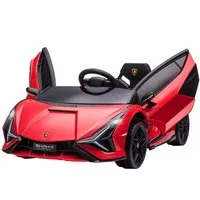 HOMCOM Elektro-Kinderauto Kinderfahrzeug, extra breiten Reifen, Musik(MP3/USB) Licht, Belastbarkeit 25 kg, (1-tlg), für 3-5 Jahre Kinder, Rot