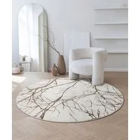 the carpet Teppich Mila, rund, Höhe: 8 mm, moderner Wohnzimmer Teppich elegant glänzender Flor