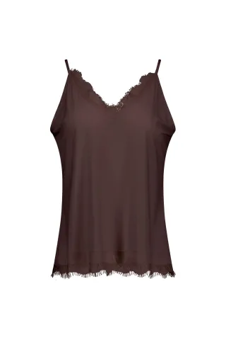 Studio Anneloes - Mitzie lace top espresso - Gr. - S