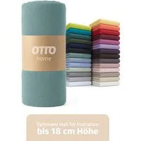 OTTO home Spannbettlaken PHYSALIS in BASIC und PREMIUM Qualität, 100% Baumwolle, Jersey (110 g/m), Gummizug: rundum, (2 Stück), für Matratzen bis 18 cm Höhe, Bettlaken, Spannbetttuch, pflegeleicht
