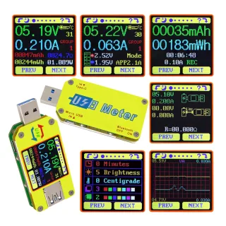 RIDEN® UM34/UM34C For APP USB 3.0 Type-C DC Voltmeter Ammeter Voltage Current Meter Battery Charge Measure Cable Resista