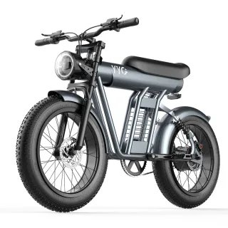 [EU Direct] YYG ZM21 Electric Bike 48V 20AH Battery 1200W Motor Recommended Top Speed 25KM/H 20*4.0inch Double Oil Brake