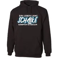 G-graphics Hoodie Ein Leben lang – SCHALKE – kämpfen & siegen Unisex Pullover mit einem Motiv für den echten Fan