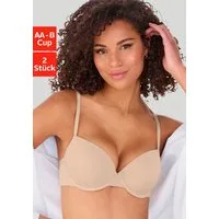 petite fleur by Lascana Push-up-BH (Packung, 2 Stück) mit Bügel, mit herausnehmbaren Kissen