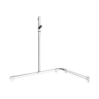 KEUCO AXESS Eck-Duschhandlauf 90° mit Brausestange, Metall, B: 85 H: 130,1 T: 115 cm, 35015010302 35015010302