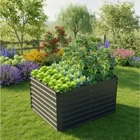 KONIFERA Hochbeet "Emmy", bodenloses Gartenbeet aus verzinktem Stahl, mit Verstrebungen für mehr Stabilität, in zwei Farben