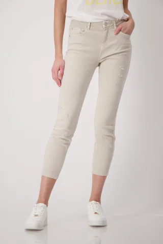 monari - Jeans mit Strass light sand - Gr. - 42