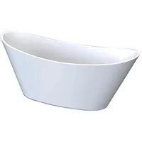 welltime Badewanne Lagos, Freistehend, 170x72x71 (LxBxH), Sanitäracryl, mit Pop Up Ventil