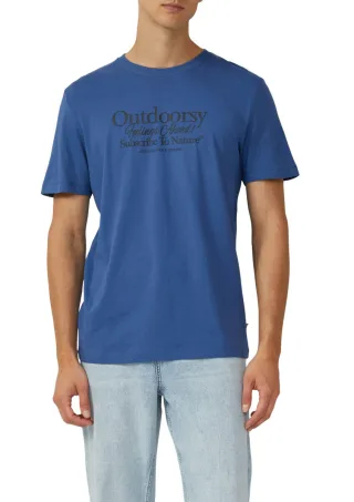 s.Oliver Red Label - Baumwoll-T-Shirt mit Frontprint blau - Gr. - XXL