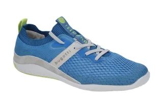 Bugatti 321-A7O61-6900 ZANDER Herren Sneakers Halbschuhe Blau Vegan Textil Me...