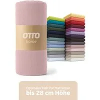 OTTO home Spannbettlaken BLACKBERRY in BASIC und PREMIUM Qualität, 100% Baumwolle, Jersey (110 g/m), Gummizug: rundum, (1 Stück), für hohe Matratzen bis 28 cm, Bettlaken, Spannbetttuch, pflegeleicht
