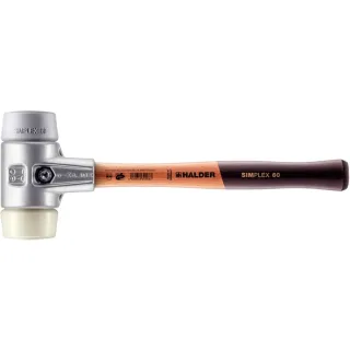 HALDER SIMPLEX - Schonhammer mit Aluminiumgehäuse und hochwertigem Holzstiel, TPE-mid / Nylon - 3138.060