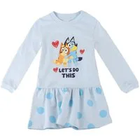 Cerda Bodykleid Bluey Kinder Kleid – French Terry 100 % Baumwolle Freizeitkleid