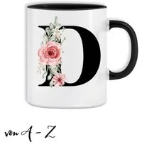 Giftandprint Tasse personalisiert mit Anfangsbuchstabe Monogramm Geburtstag Geschenk Frau, Geschenke für Frauen, Spülmaschinengeeignet, Mit Geschenkbox