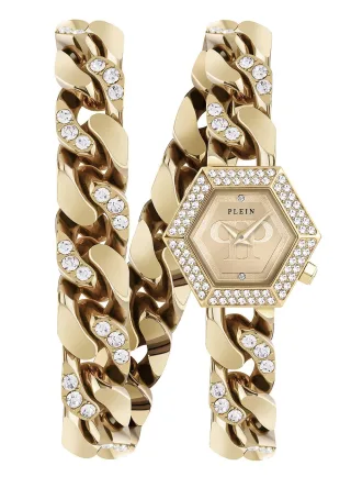 Philipp Plein The Hexagon Groumette Gold Damen Armbanduhr PWWBA0523