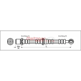 Metzger Bremsschlauch vorne links Subaru Impreza Legacy 1 2 3