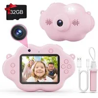 Vivitar 20MP mit 1080P HD Video, 2,4 Zoll IPS Bildschirm, Duale Front Kinderkamera (20 MP, inkl. Digitalkamera für Kinder, Lern, Spielkamera mit Selfie Video funktion, Duale Front- & Rückkamera, 32GB Speicherkarte inklusive, USB-Aufladung)