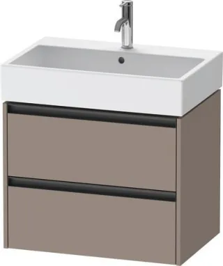 Duravit Ketho.2 Waschtischunterbau wandhängend Basalt Matt 684x460x549 mm - K25276043430000 K25276043430000