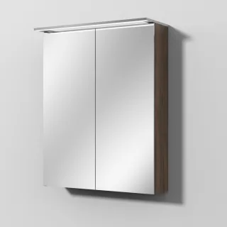 Sanipa Reflection Spiegelschrank MALTE 60 mit LED-Aufsatzleuchte, Eiche-Arizona SD15080